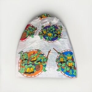 Vintage 1990 Teenage Mutant Ninja Turtles Twin Sheet Set - Fitted Sheet